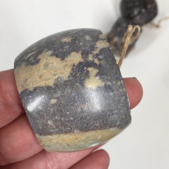 🆕 NEW Marble Napkin Ring Holders Moody Decor Natural Stone Gray Tan Beige 4 - Picture 5 of 15